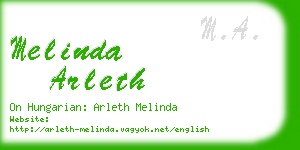 melinda arleth business card